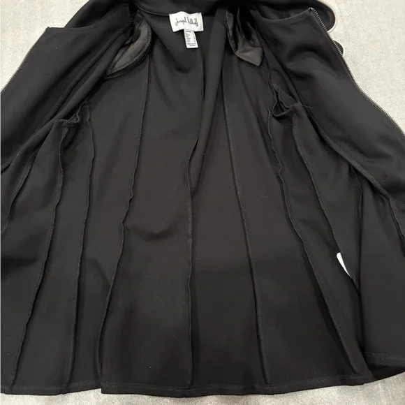 Joseph Ribkoff #183355 Woman's Black Military-Look Zip-Front Jacket - Picture 8 of 13